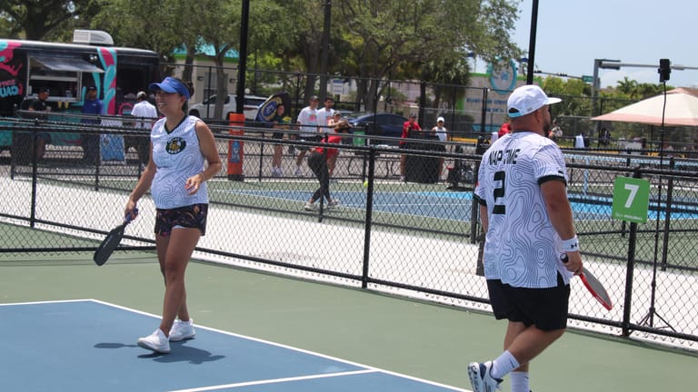 This Player Was 32 Weeks Pregnant and Still Serving Heat at The Dink Minor League Pickleball