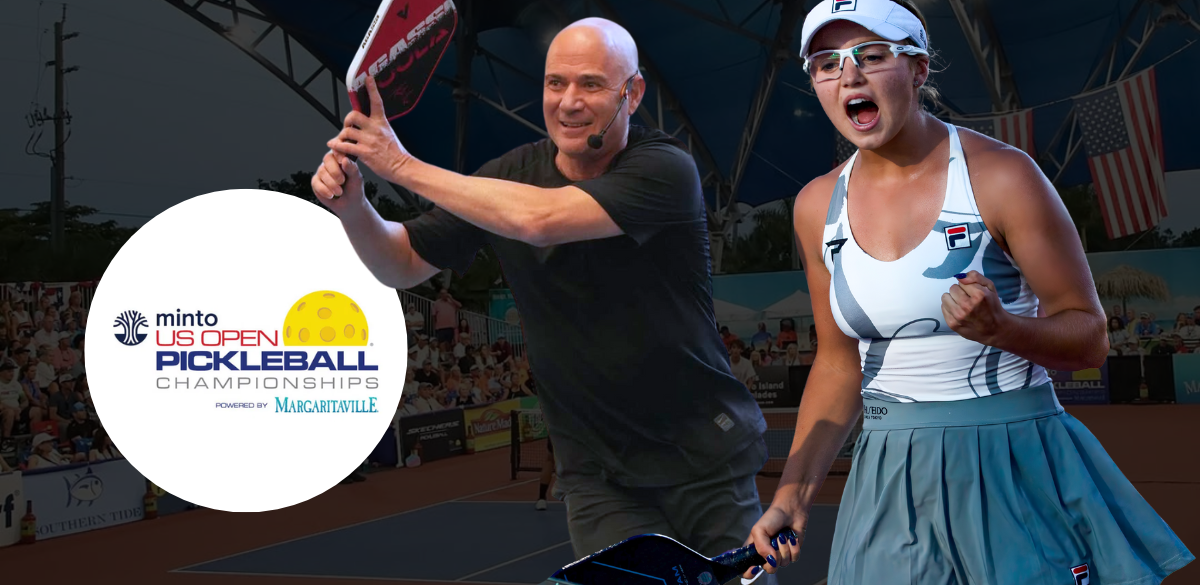 Andre Agassi Makes Pro Pickleball Debut with Anna Leigh Waters at US Open
